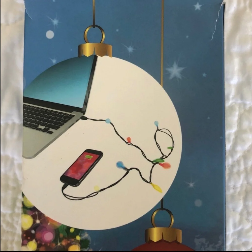 Merry iPhone Christmas LED Lights Charger New
